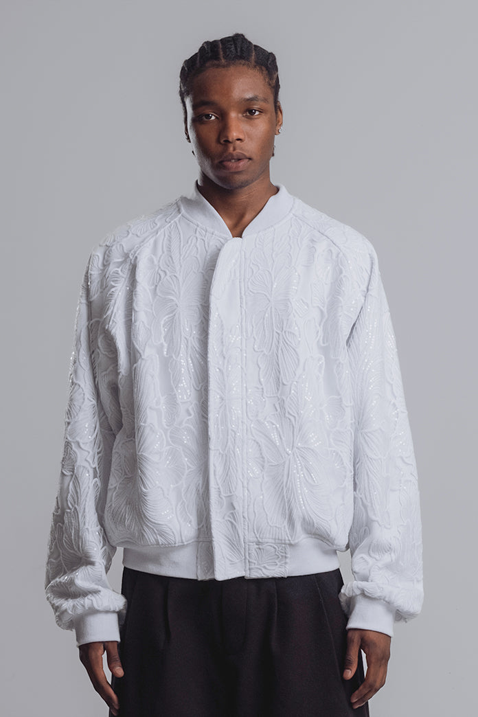 IYE WHITE BOMBER REVERSIBLE