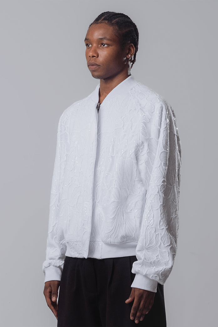 IYE WHITE BOMBER REVERSIBLE