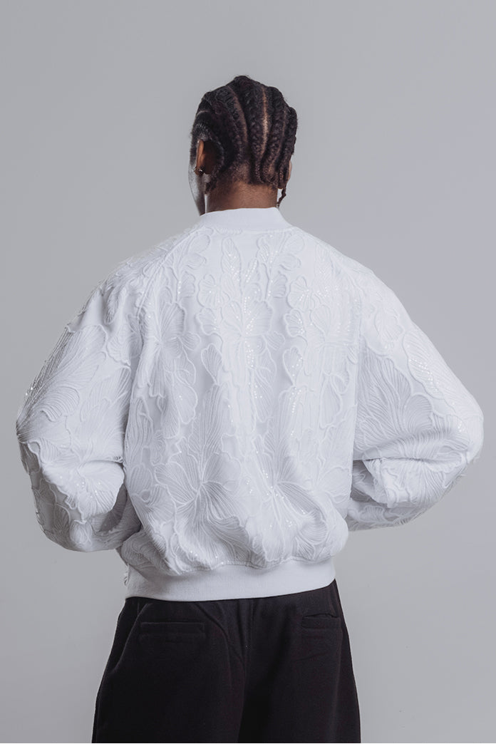 IYE WHITE BOMBER REVERSIBLE