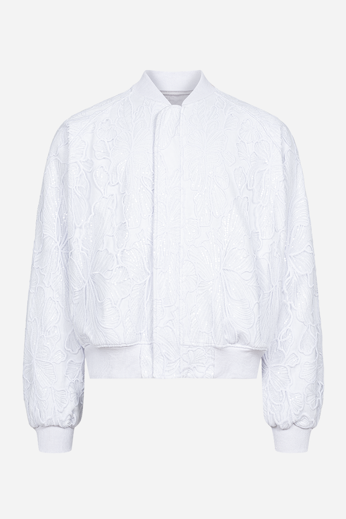 IYE WHITE BOMBER REVERSIBLE